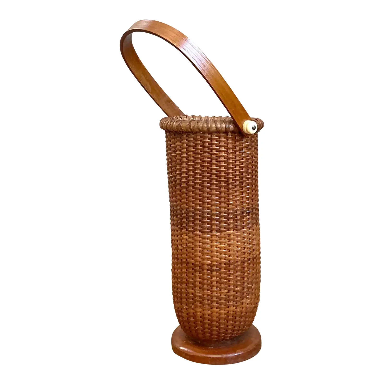 Vintage Shaker Tall Woven Rattan Basket
