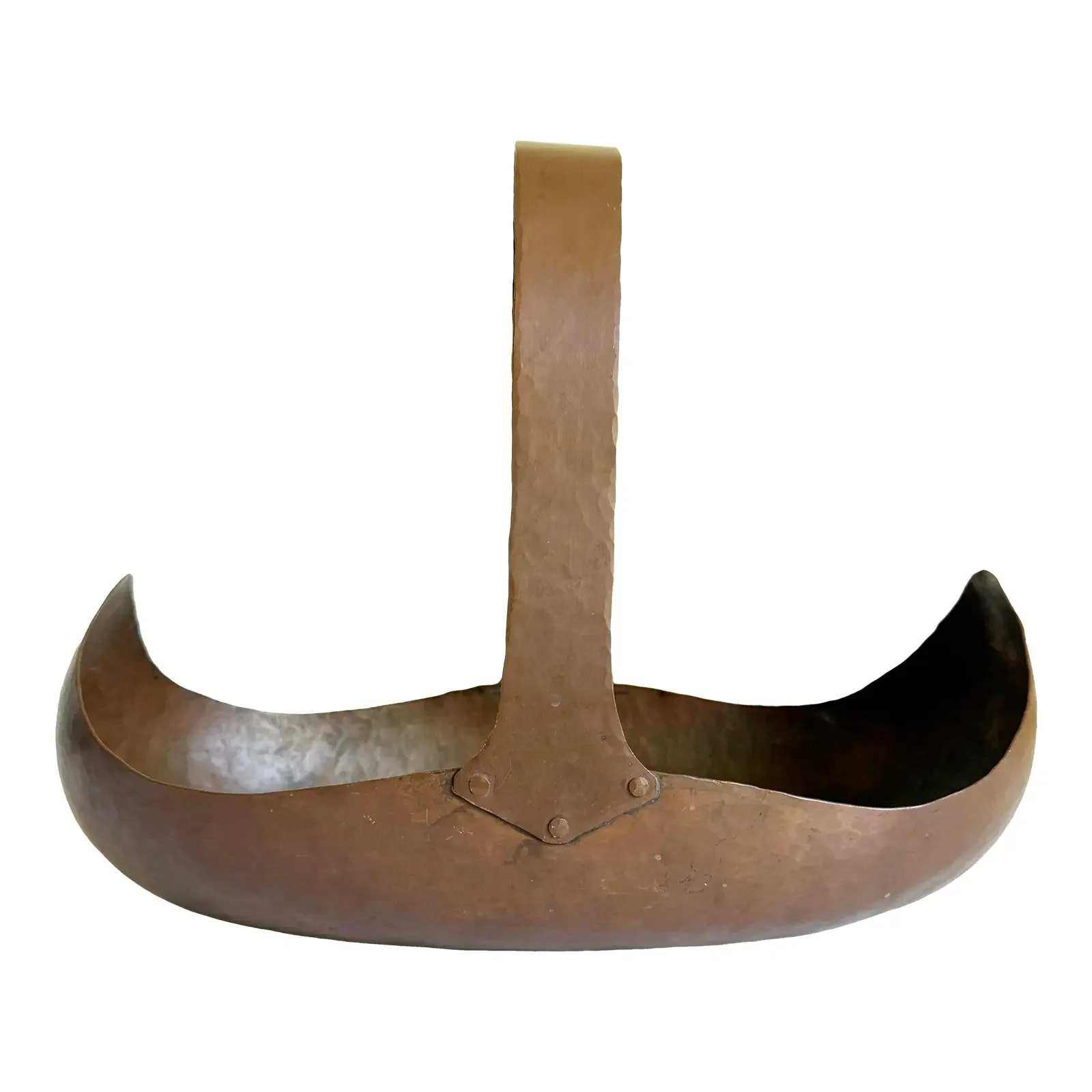 Arts & Crafts, Dirk Van Erp “Canoe” Basket, Early 1900s, Attributed