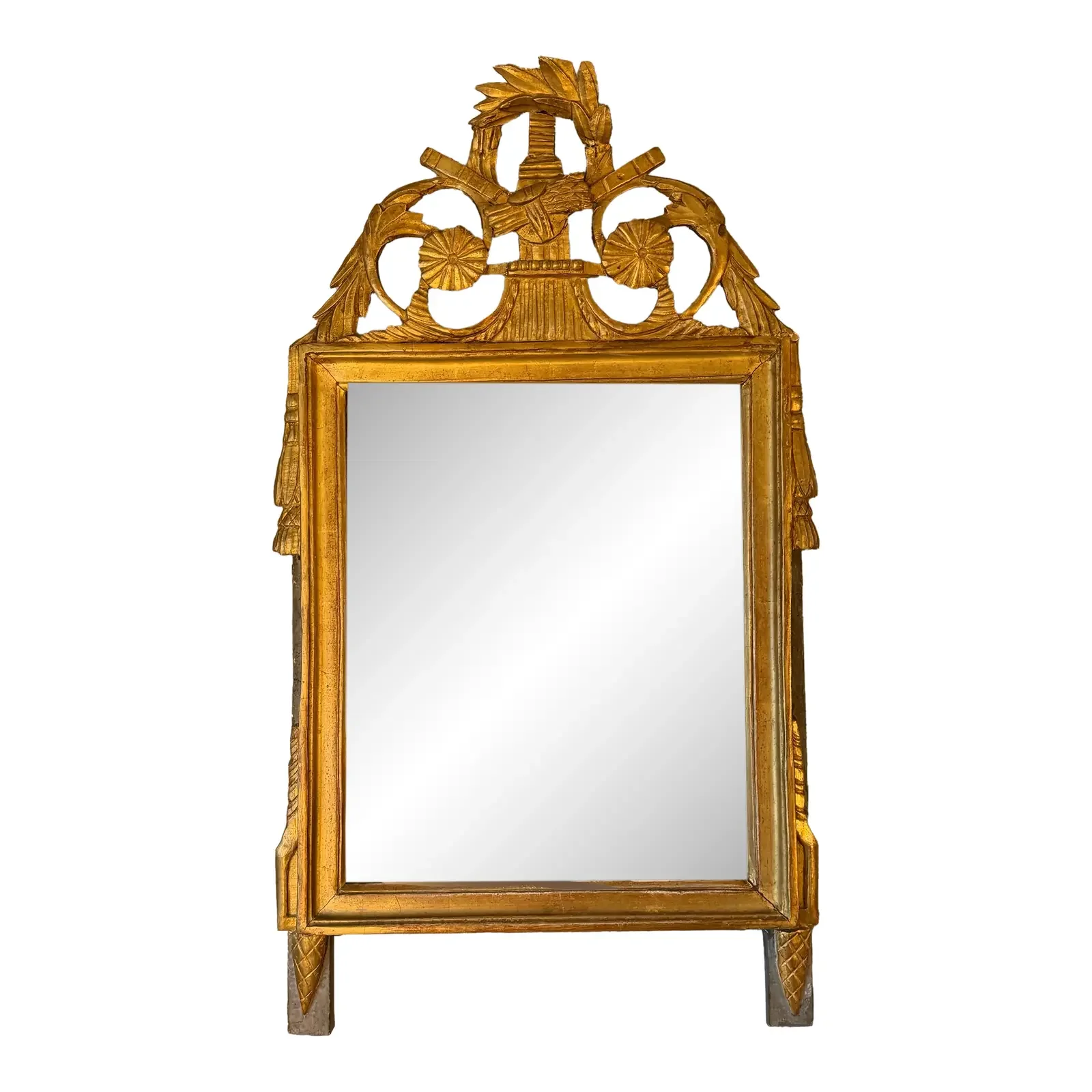 18th Century French Gilt Marriage Mirror