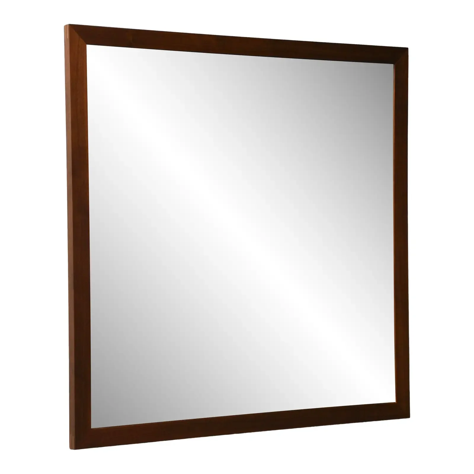 1950s Edward Wormley for Dunbar 38” Square Mahogany Mirror