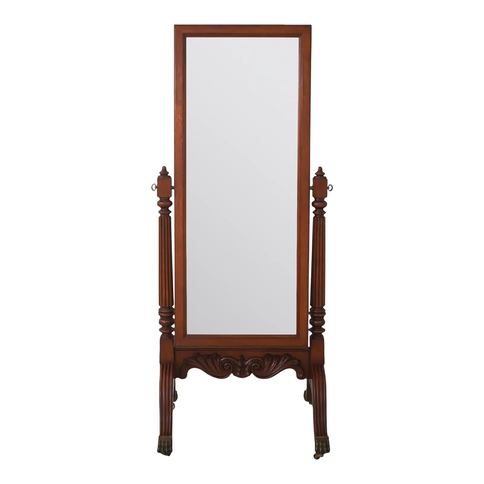 Ethan Allen Mahogany Tall Cheval Dressing Mirror