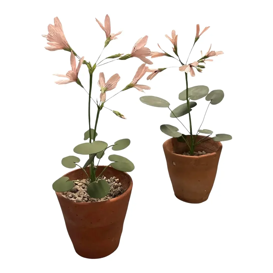 Pair of Artisan Flowers