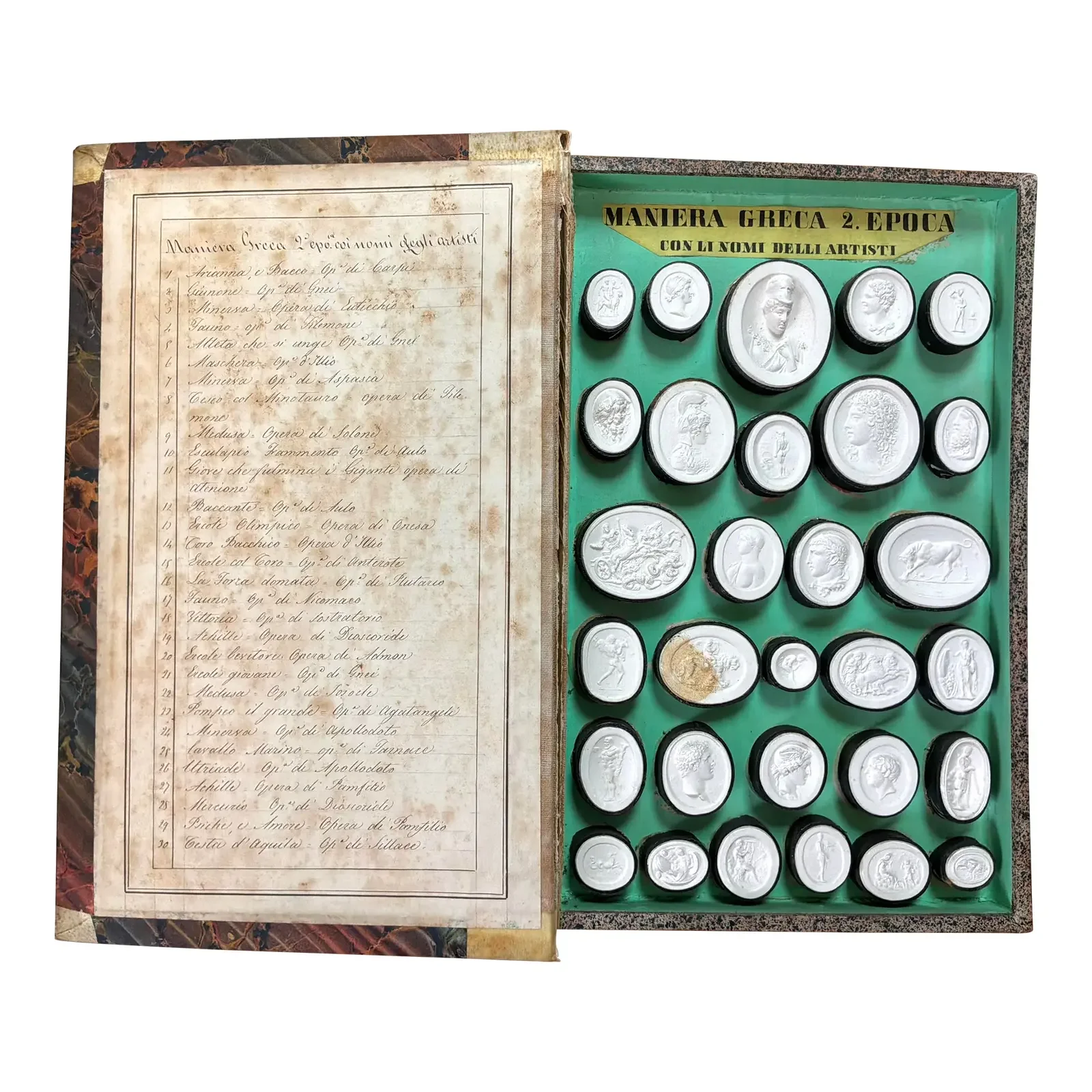 Italian Grand Tour Book of Plaster Intaglios by Giovanni Liberotti #1