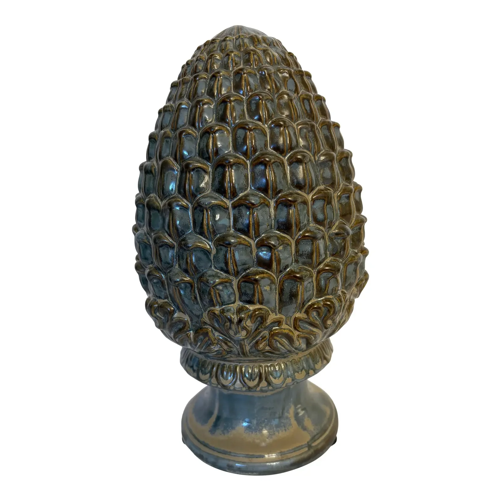 Vintage Pinecone With Rustic Glow on Stand